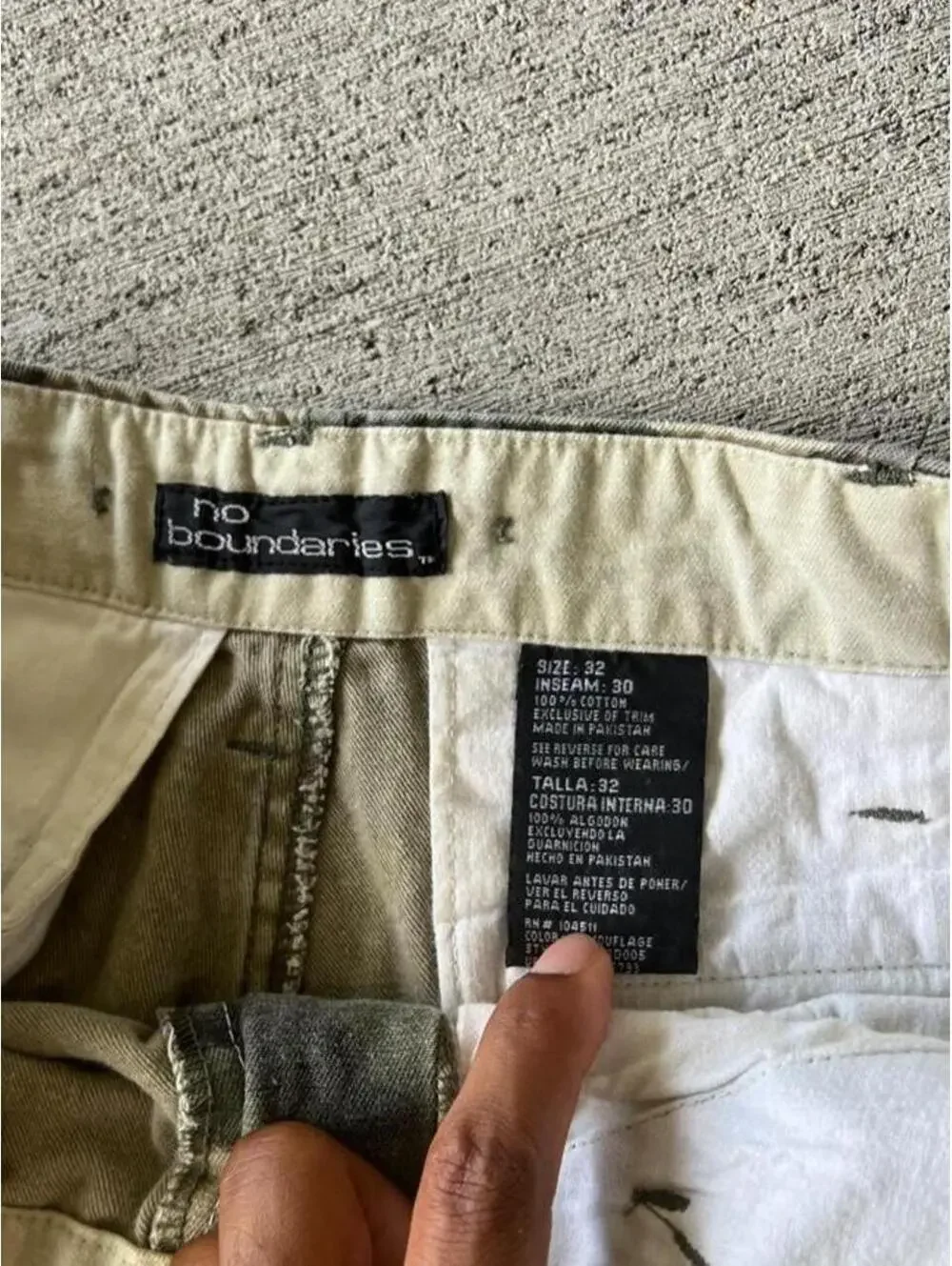2000s No Boundaries Camo Pants